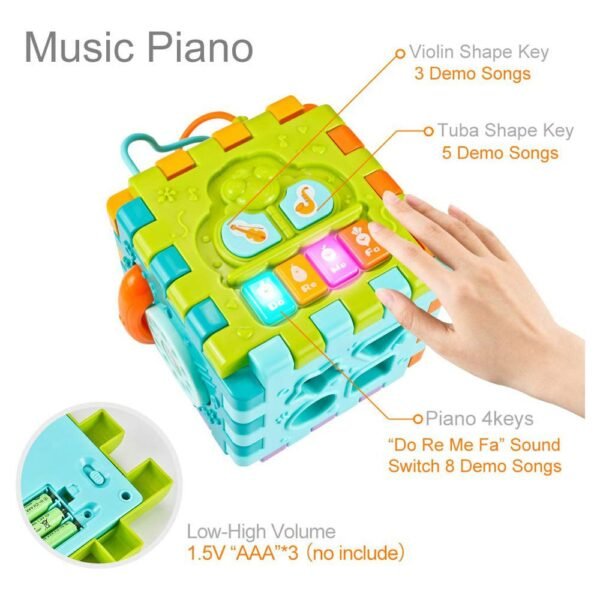 Activity Cube Toddler Toys for 6-12 Months, Early Educational Musical Toys - Image 2