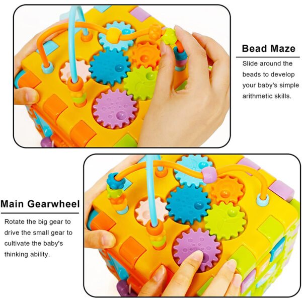 Activity Cube Toddler Toys for 6-12 Months, Early Educational Musical Toys - Image 3