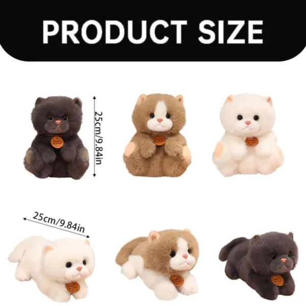 Peach Cat Plush Cute Stuffed Animal Plushies Toy - Image 3