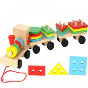 Stacking Train Toddler Toys,Classic Wooden Toys,Puzzle Toys